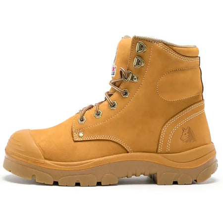 Steel Blue Wheat Argyle Zip Sided Lace Up Nitrle/Bump Cap Safety Boots (342152) (Pre Order) - Ace Workwear