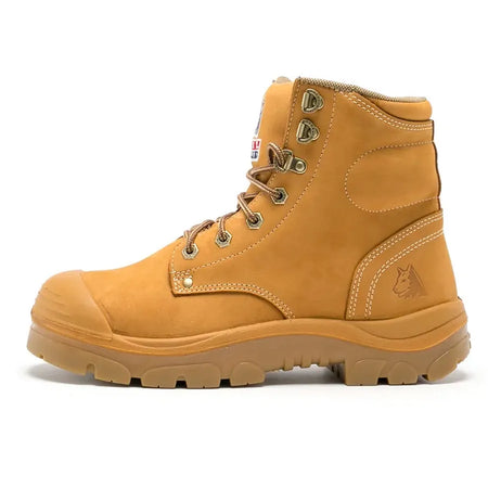Steel Blue Wheat Argyle Zip Sided Lace Up Nitrile/Bump Cap/PR Midsole Safety Boots (382152) (Pre Order) - Ace Workwear
