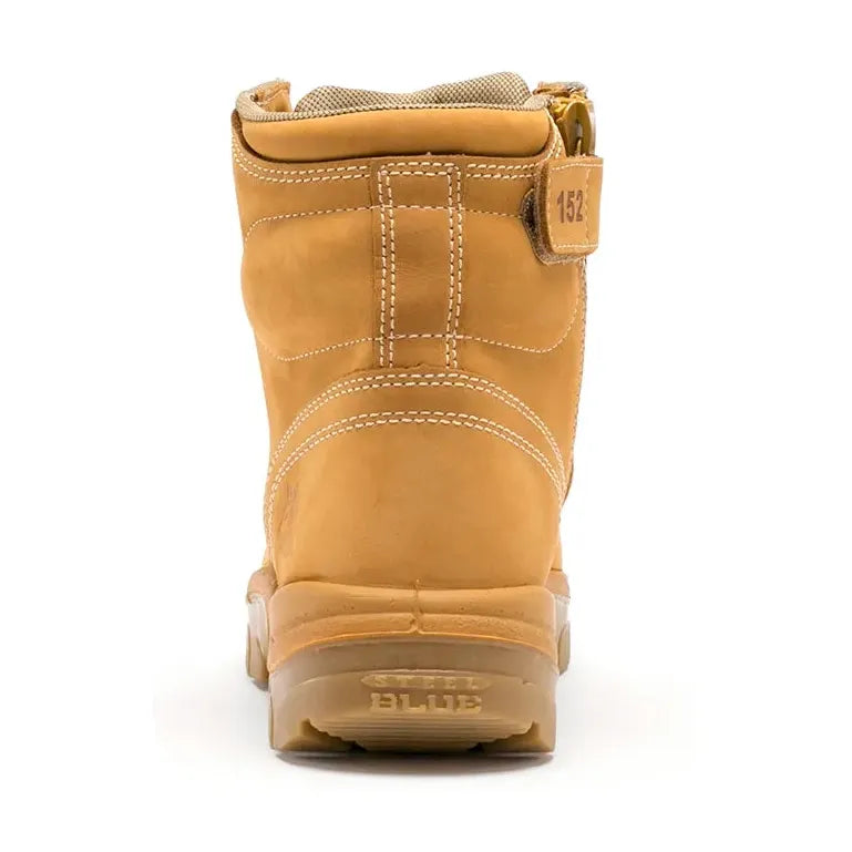 Steel Blue Wheat Argyle Zip Sided Lace Up Nitrle/Bump Cap Safety Boots (342152) (Pre Order) - Ace Workwear