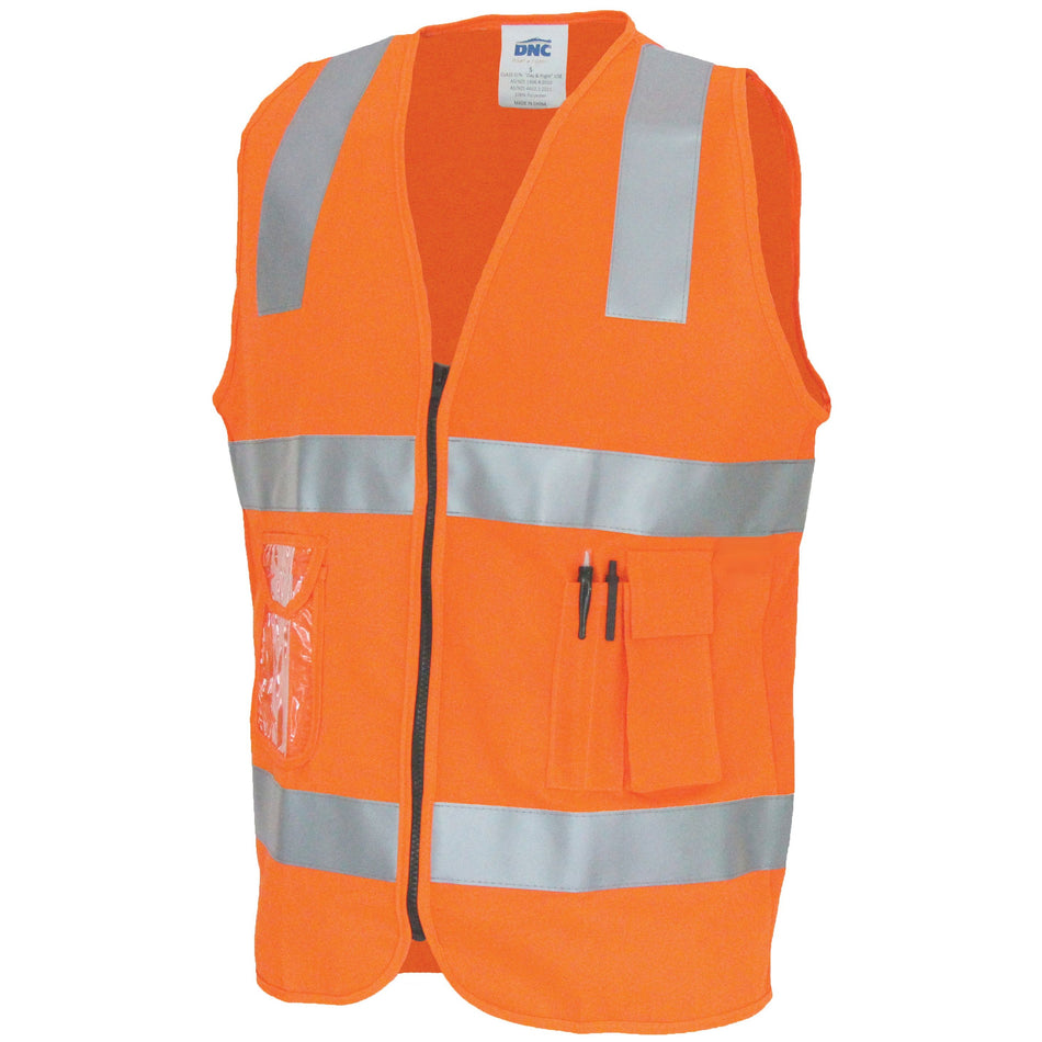 DNC Day/Night Side Panel Safety Vest with CSR R/Tape (3507)