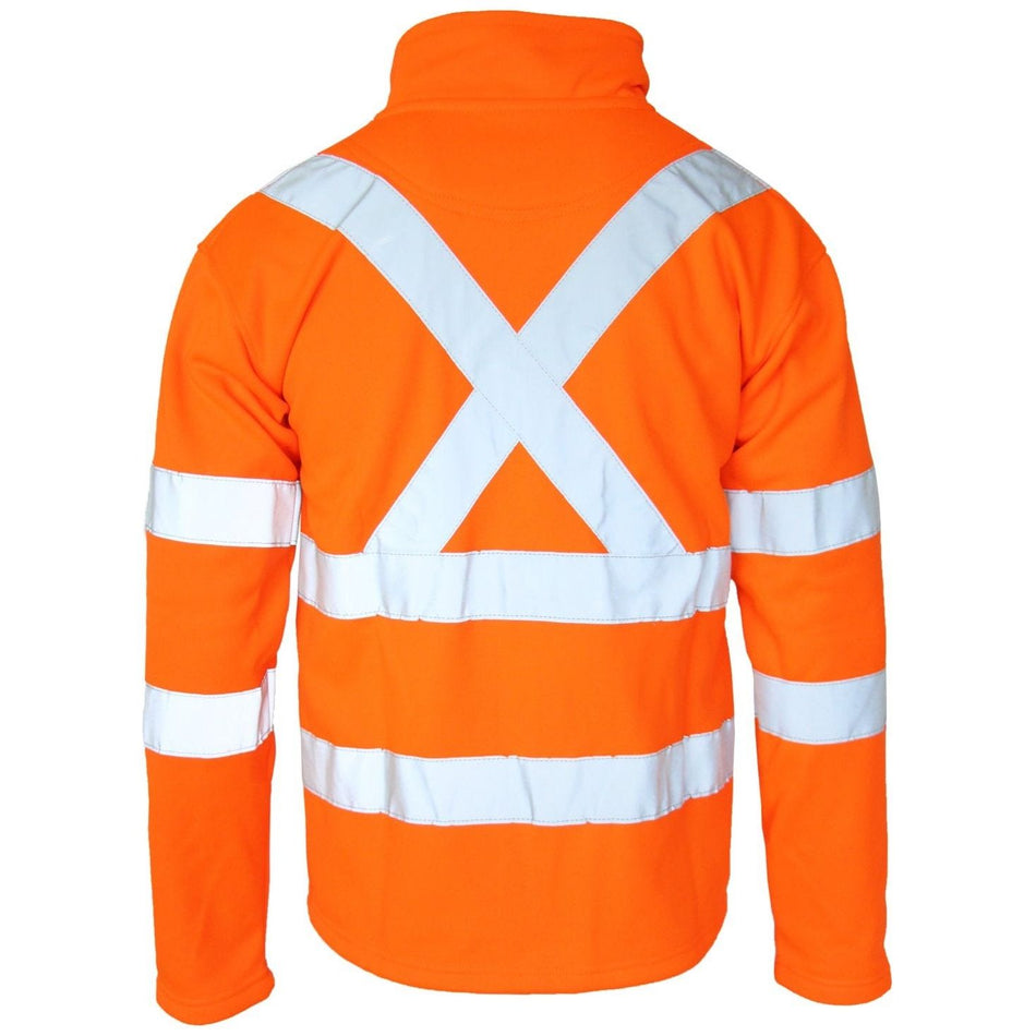 DNC Hi Vis CSR Taped X Back Softshell Jacket (3526) - Ace Workwear