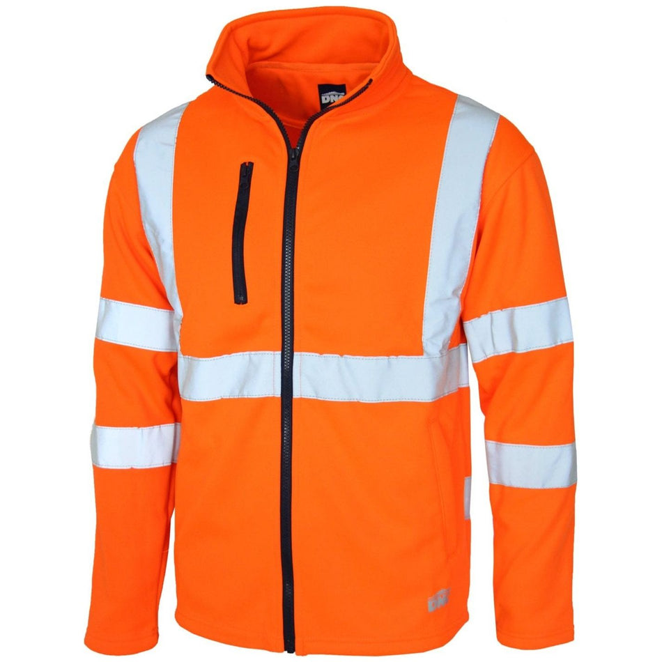 DNC Hi Vis CSR Taped X Back Softshell Jacket (3526) - Ace Workwear