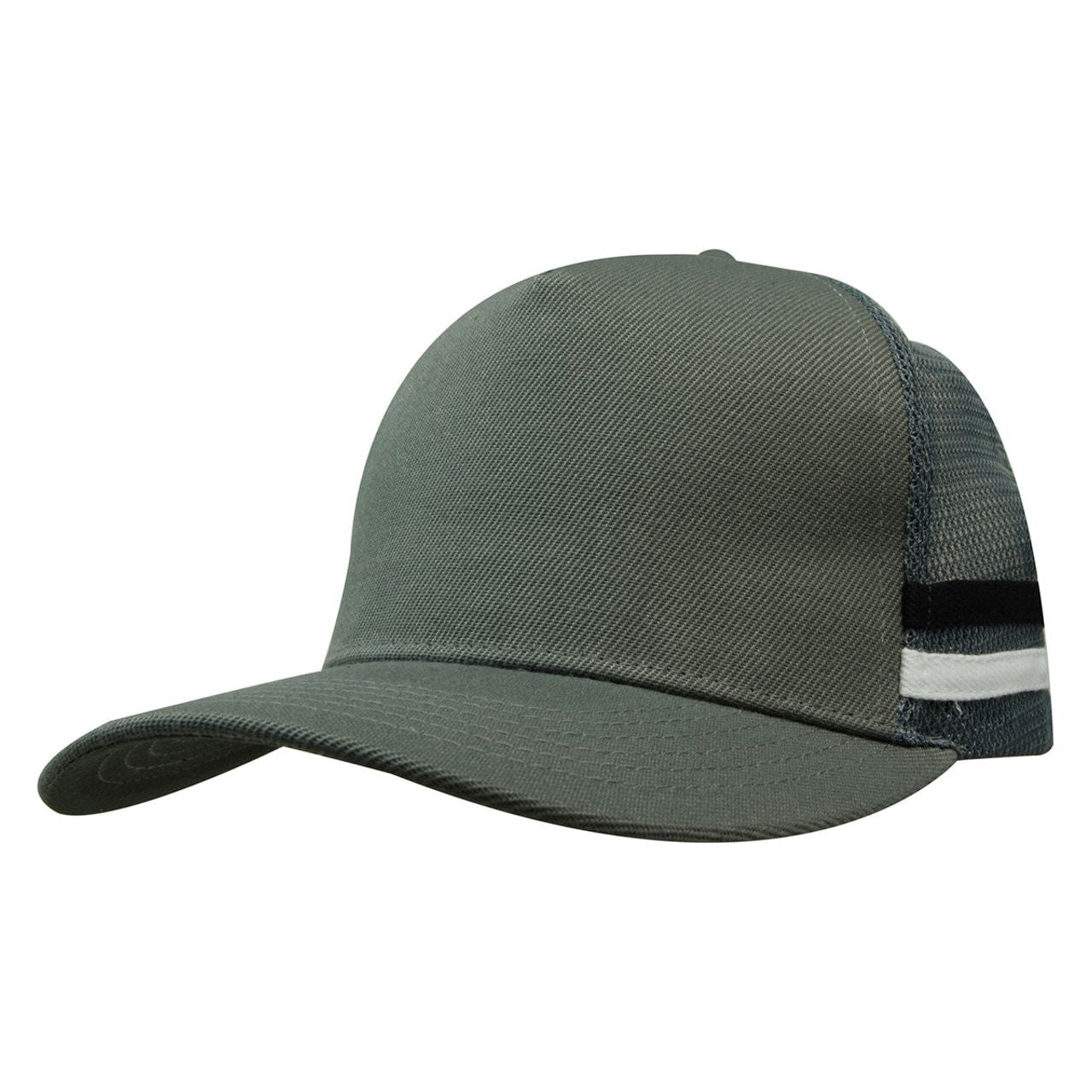 American Premium Twill/Mesh Deep Fit Trucker With Stripes - Pack of 25 (3995) - Ace Workwear