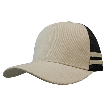 American Premium Twill/Mesh Deep Fit Trucker With Stripes - Pack of 25 (3995) - Ace Workwear