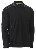 Bisley Cool Mesh Long Sleeve Polo Shirt With Reflective Piping (BK6425)