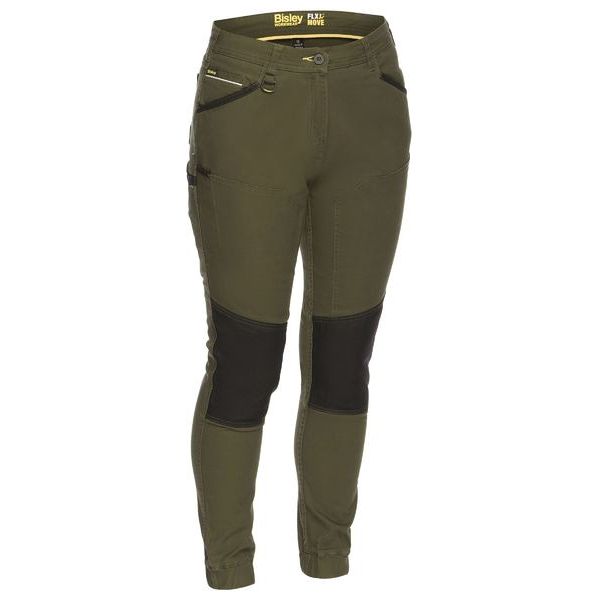 Bisley Womens Flx & Move Stretch Cotton Mid-Rise Stovepipe Fit Pants (BPL6022) (Clearance) - Ace Workwear