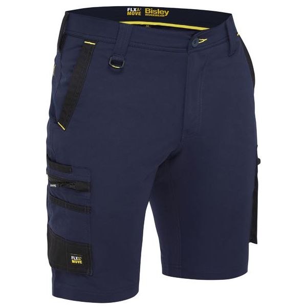 Bisley Flx & Move 4-Way Stretch Zip Cargo Short (BSHC1332) - Ace Workwear