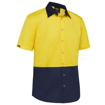 Bisley Two Tone Hi Vis Short Sleeve Shirt (BS1442) - Ace Workwear