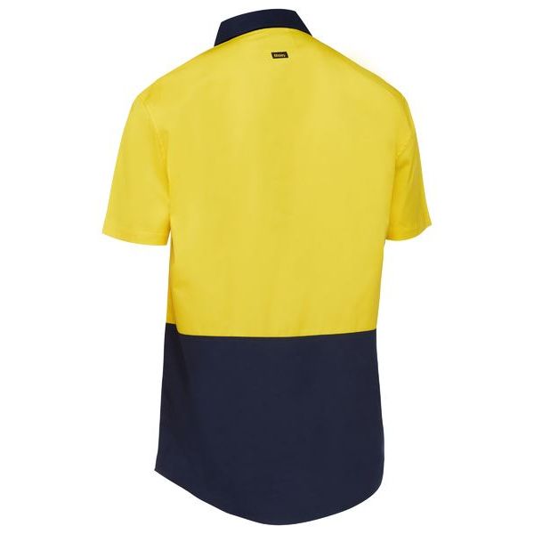 Bisley Two Tone Hi Vis Short Sleeve Shirt (BS1442) - Ace Workwear