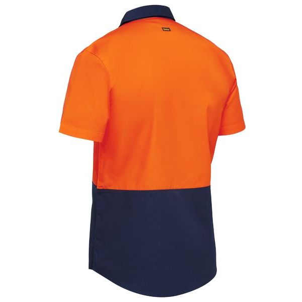 Bisley Two Tone Hi Vis Short Sleeve Shirt (BS1442) - Ace Workwear