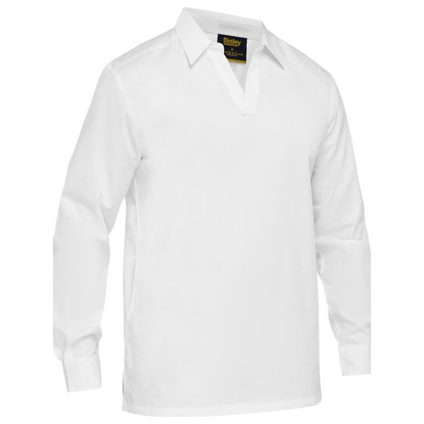 Bisley V-Neck Long Sleeve Shirt (BS6404) - Ace Workwear