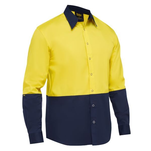 Bisley Two Tone Hi Vis Long Sleeve Shirt (BS6442) - Ace Workwear