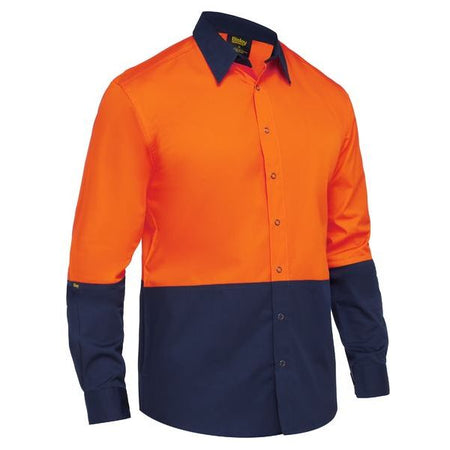 Bisley Two Tone Hi Vis Long Sleeve Shirt (BS6442) - Ace Workwear