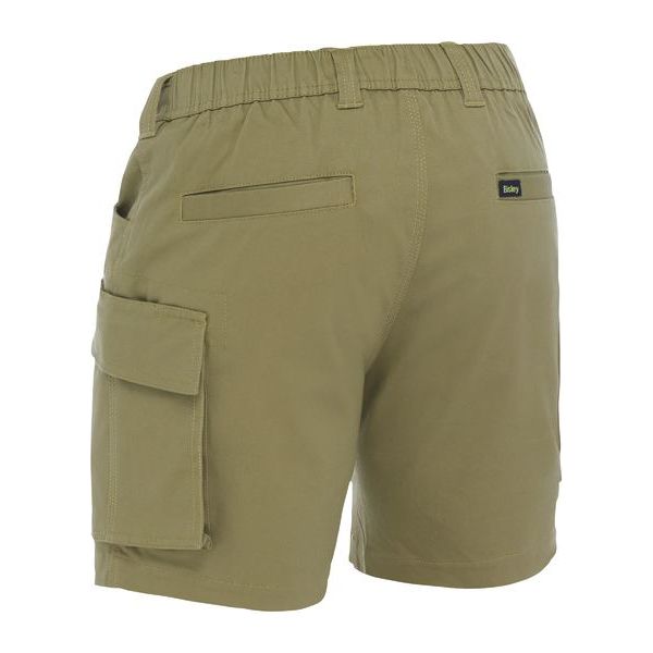 Bisley Stretch Cotton Elastic Waist Cargo Shorts (BSHC1018) - Ace Workwear