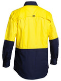 Bisley New Modern Fit Two Tone Hi Vis X Airflow Ripstop Work Shirt With Ventilation (BS6415)