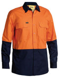 Bisley New Modern Fit Two Tone Hi Vis X Airflow Ripstop Work Shirt With Ventilation (BS6415)