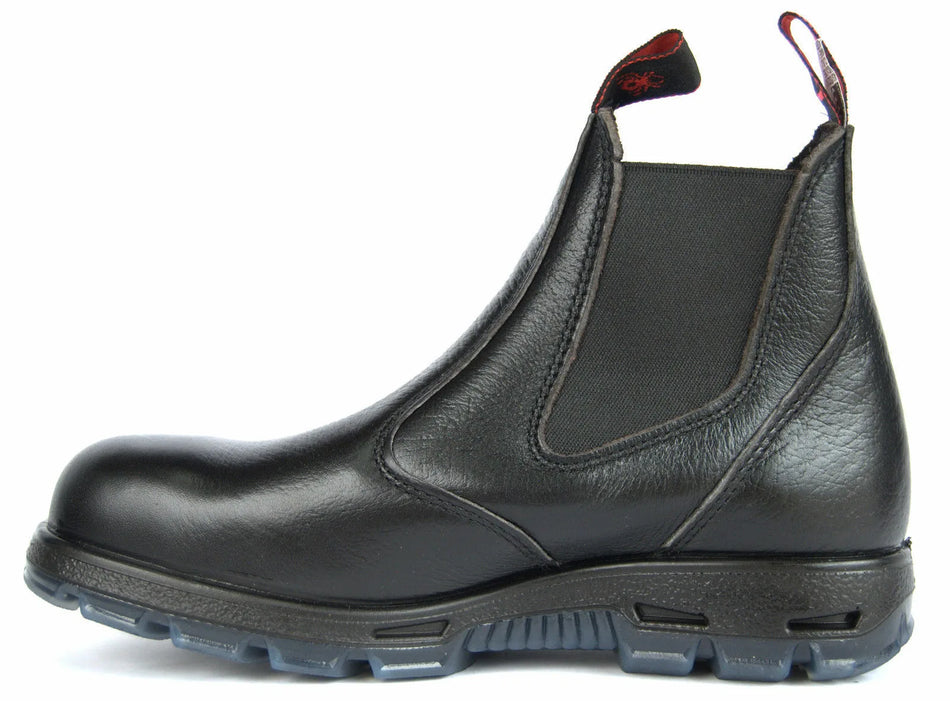 Redback Elastic Sided Bobcat Black Rambler Steel Toe Cap Safety Boot (USBBL)