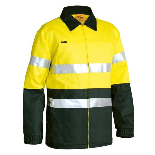 Bisley Taped Two Tone Hi Vis Drill Jacket (BK6710T) (Clearance) - Ace Workwear