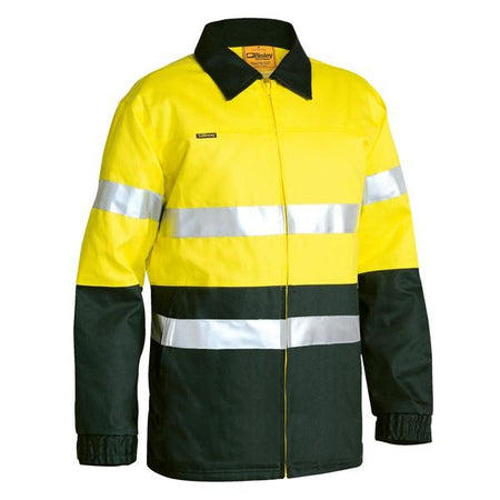 Bisley Taped Two Tone Hi Vis Drill Jacket (BK6710T) (Clearance) - Ace Workwear