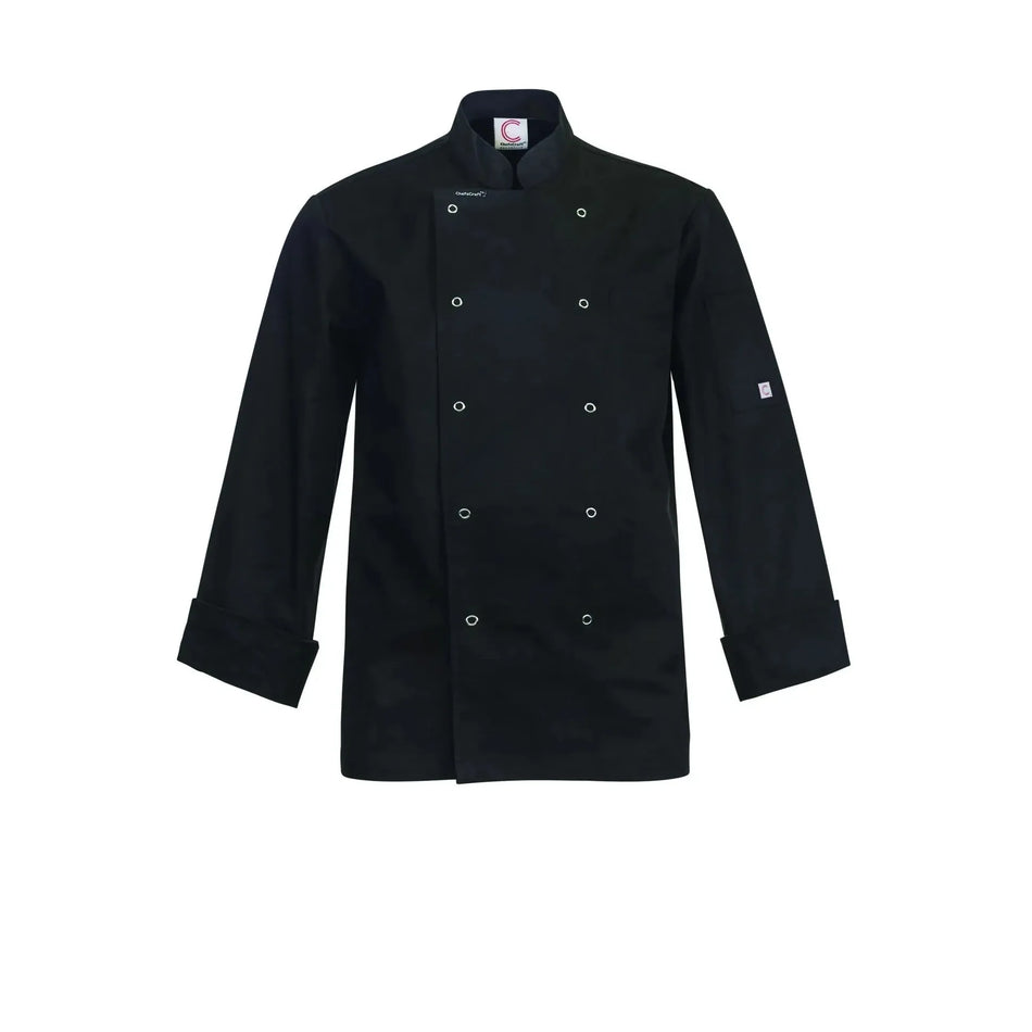 Workcraft Chefscraft Lightweight Executive Long Sleeve Chefs Jacket With Press Studs (CJ051)