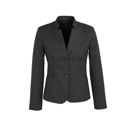 Biz Corporates Womens Short Jacket With Reverse Lapel (60113) (Clearance) - Ace Workwear
