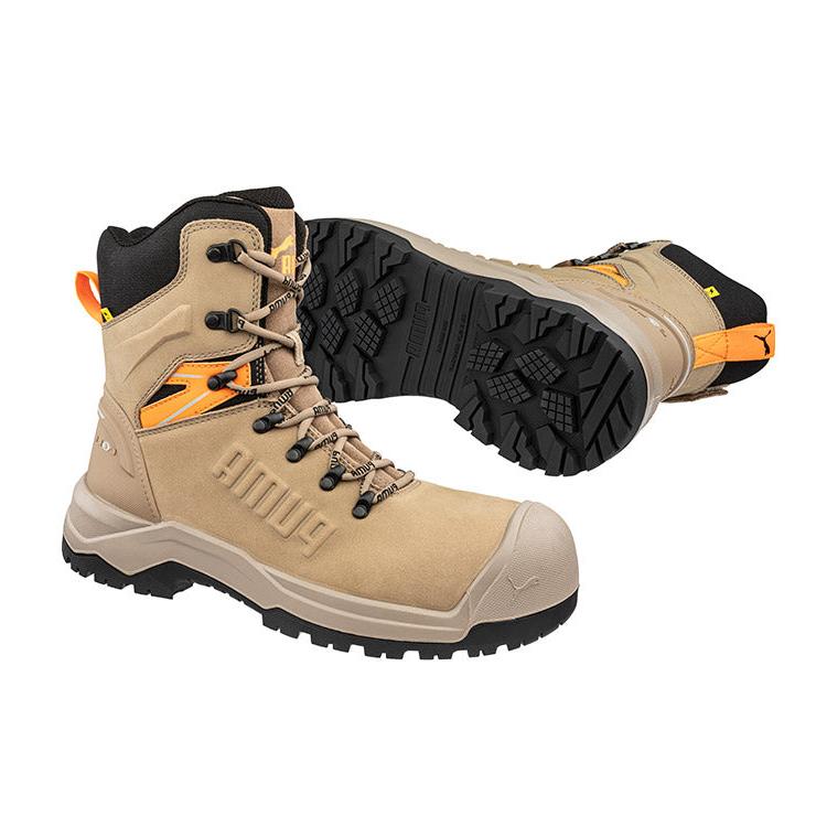 Puma Stone Iron HD 8″ Fibreglass Toe Cap Zip Sided Lace Up Safety Boot With Scuff Cap (632787) (Pre Order) - Ace Workwear