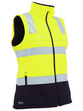 Bisley Womens Taped Two Tone Hi Vis 3 In 1 Soft Shell Jacket (BJL6078T)