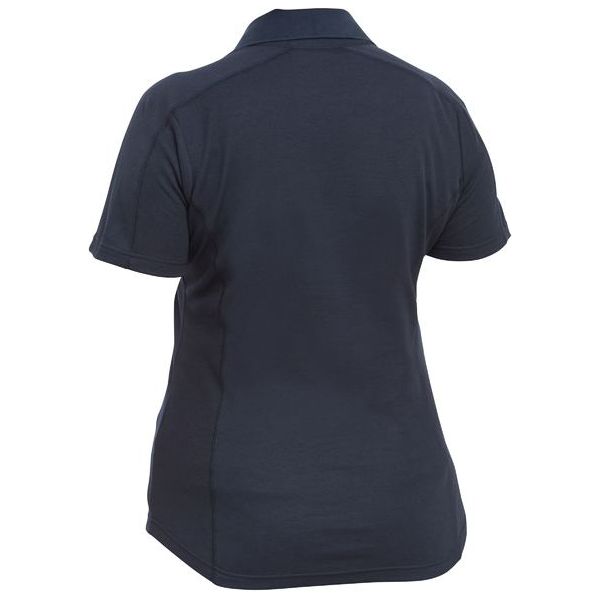 Bisley Womens Short Sleeve Button Free V Neck Polo (BKL1202) - Ace Workwear