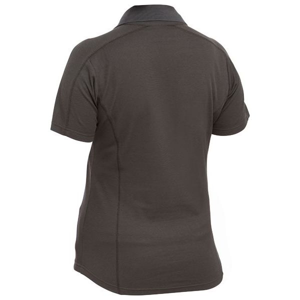 Bisley Womens Short Sleeve Button Free V Neck Polo (BKL1202) - Ace Workwear