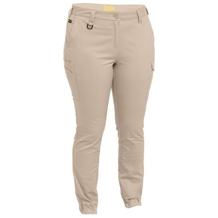 Bisley Womens Stretch Mid-Rise Cotton Cargo Cuffed Pants (BPL6028) - Ace Workwear