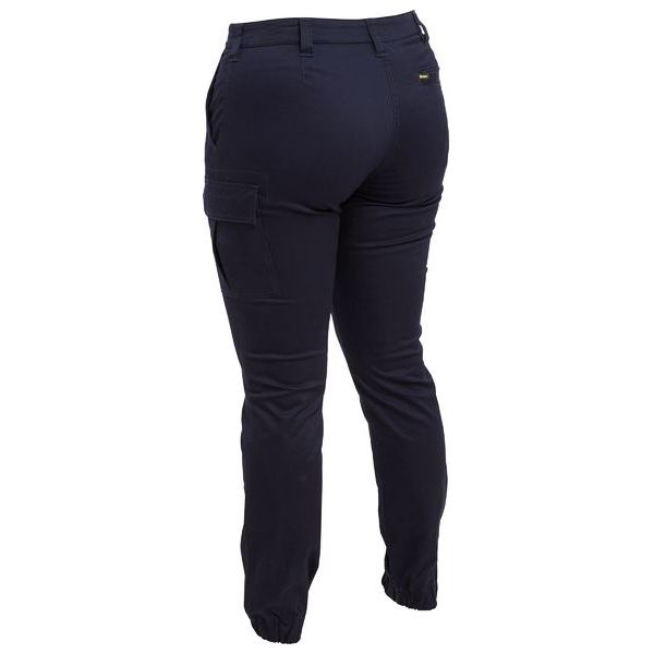 Bisley Womens Stretch Mid-Rise Cotton Cargo Cuffed Pants (BPL6028) - Ace Workwear