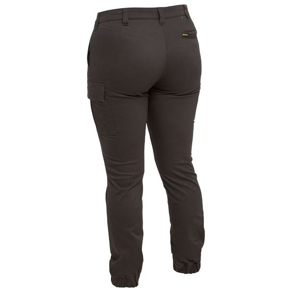 Bisley Womens Stretch Mid-Rise Cotton Cargo Cuffed Pants (BPL6028) - Ace Workwear