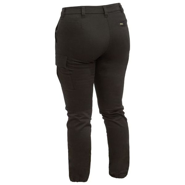 Bisley Womens Stretch Mid-Rise Cotton Cargo Cuffed Pants (BPL6028) - Ace Workwear