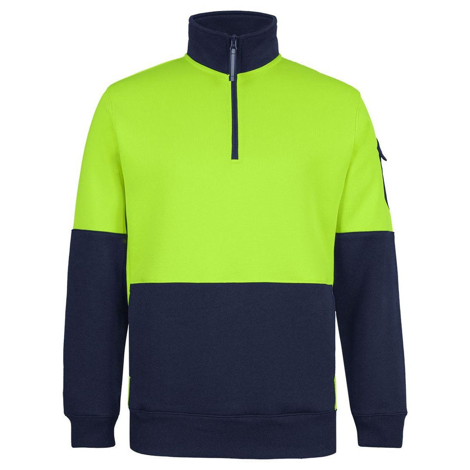 JB's 350GSM Hi Vis Half Zip Trade Fleece (6CHVF) - Ace Workwear
