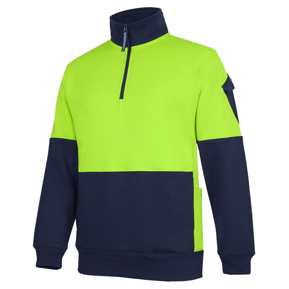 JB's 350GSM Hi Vis Half Zip Trade Fleece (6CHVF) - Ace Workwear