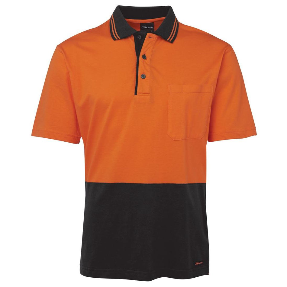 JB's Hi Vis Short Sleeve Cotton Polo (6CPHV) - Ace Workwear
