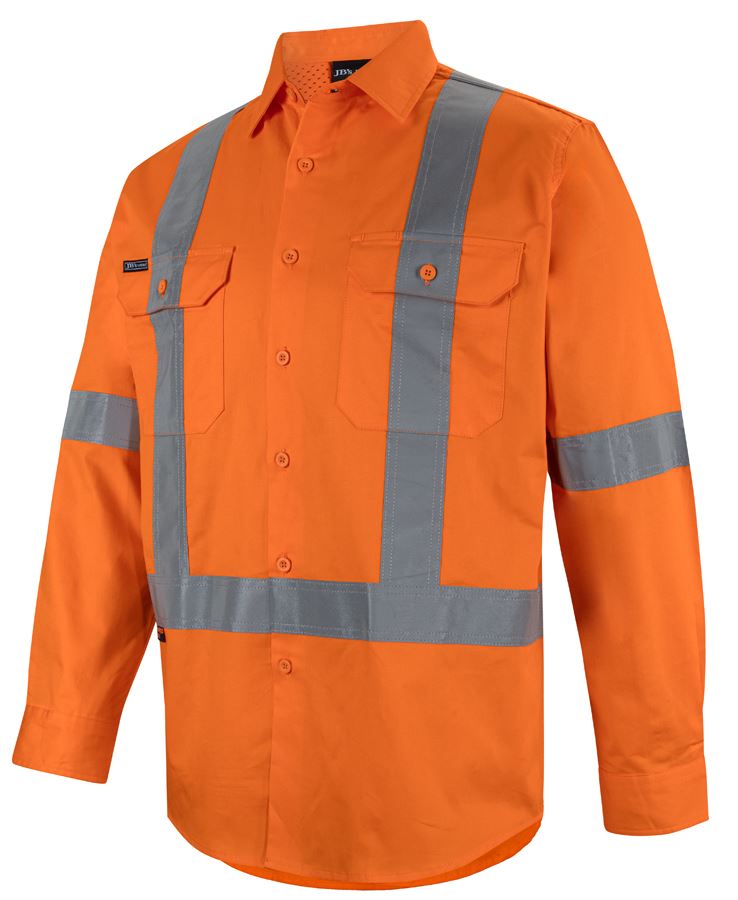 JB's Hi Vis 150GSM NSW/QLD Rail X Back Shirt (6DCBL)