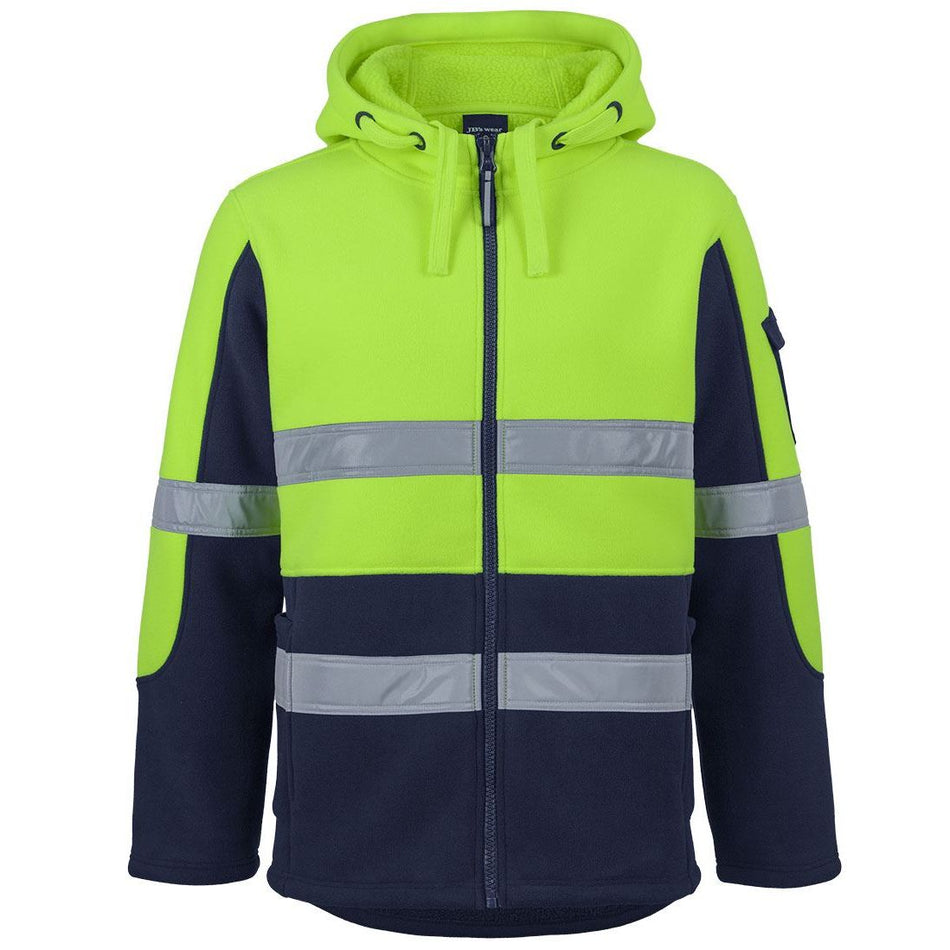 JB's Hi Vis Day & Night 450GSM Full Zip Shepherd Hoodie (6DLZ) - Ace Workwear