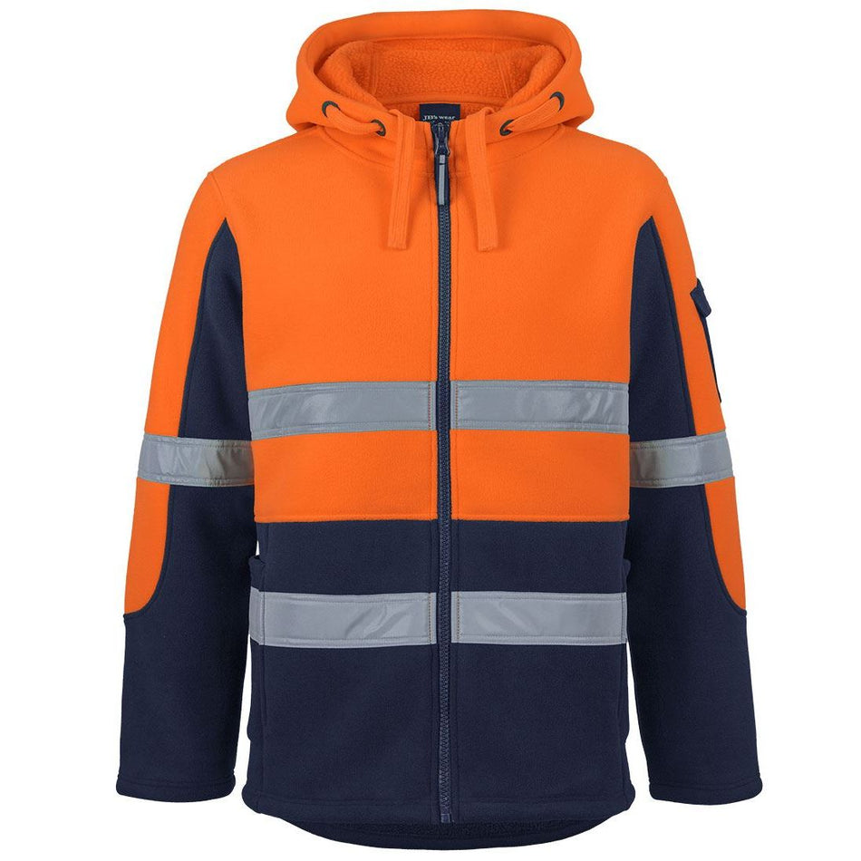 JB's Hi Vis Day & Night 450GSM Full Zip Shepherd Hoodie (6DLZ) - Ace Workwear