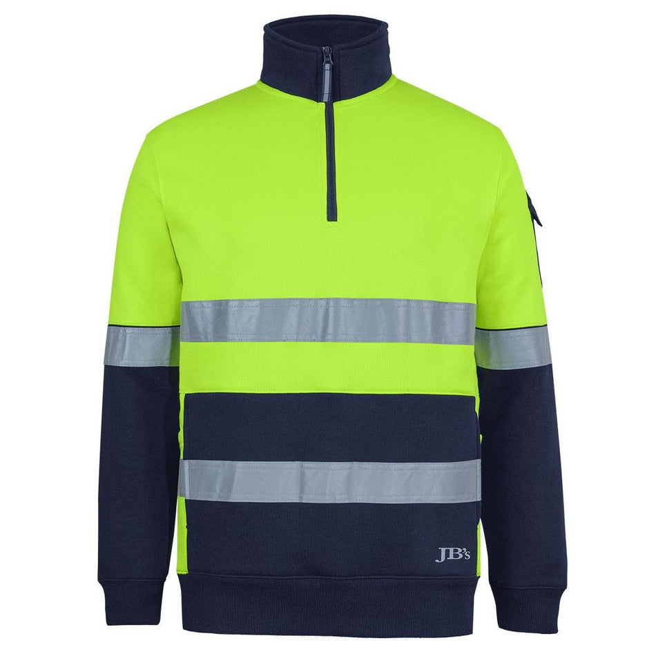 JB's 350GSM Hi Vis Day & Night Half Zip Trade Fleece (6DNVF) - Ace Workwear