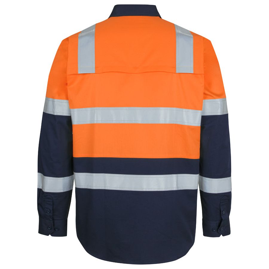 JB's Hi Vis (D+N) L/S 150G Level 3 Work Shirt (6DNW3) - Ace Workwear