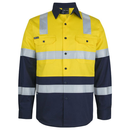 JB's Hi Vis (D+N) L/S 150G Level 3 Work Shirt (6DNW3) - Ace Workwear