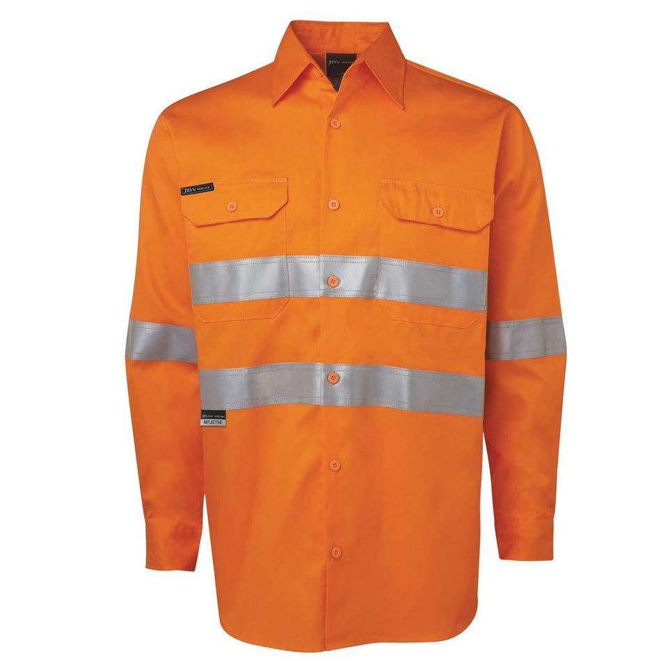 JB's Hi Vis Long Sleeve Day & Night 150GSM Work Shirt (6DNWL) - Ace Workwear