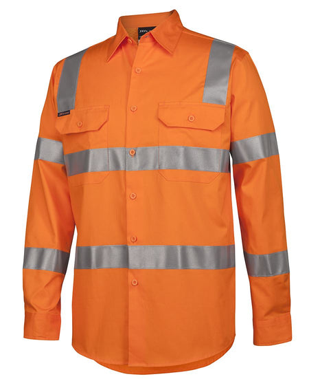 JB's Hi Vis Day & Night Longsleeve 150GSM Australian Rail Work Shirt (6DNWR) - Ace Workwear