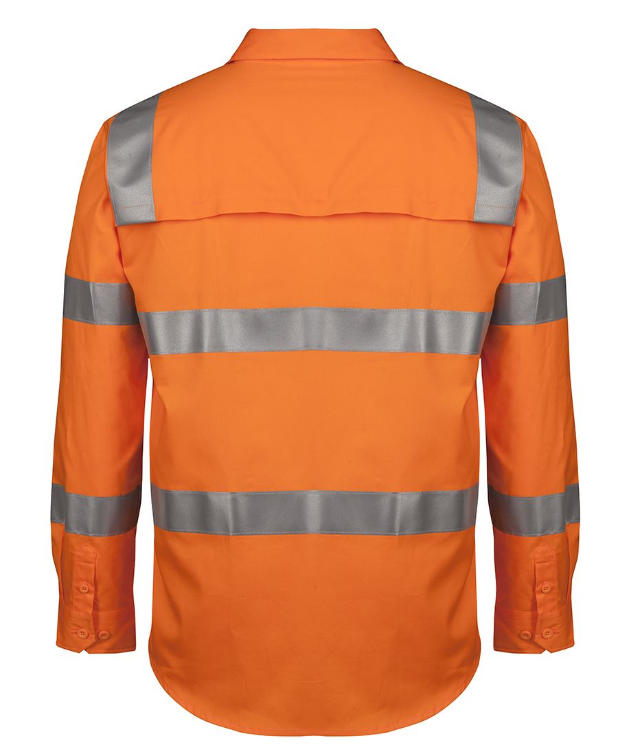 JB's Hi Vis Day & Night Longsleeve 150GSM Australian Rail Work Shirt (6DNWR) - Ace Workwear