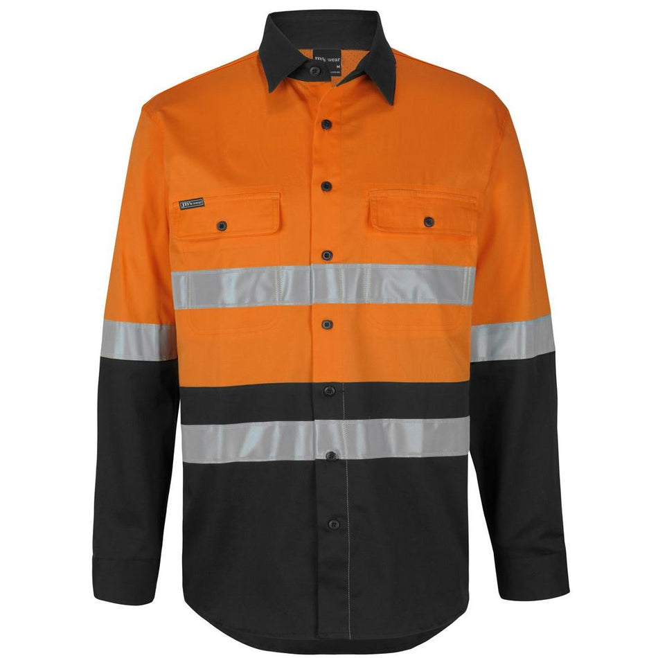 JB's Hi Vis Day & Night Long Sleeve Stretch Work Shirt (6DSWL) - Ace Workwear