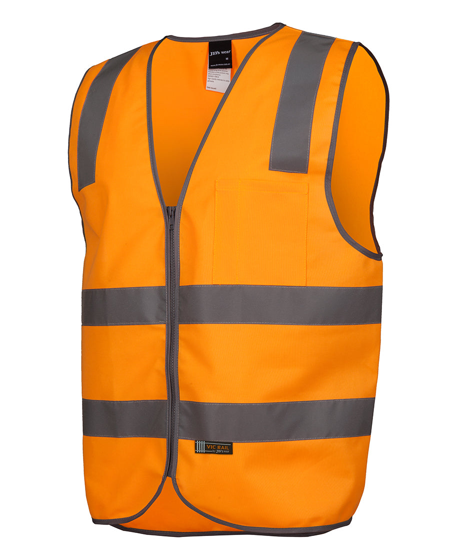 JB's Vic Rail Day & Night Zip Safety Vest (6DVSV) - Ace Workwear