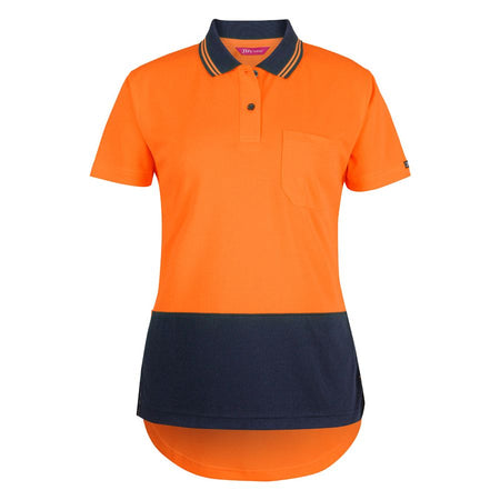 JB's Ladies Hi Vis S/S Drop Tail Polo (6HDS1) - Ace Workwear