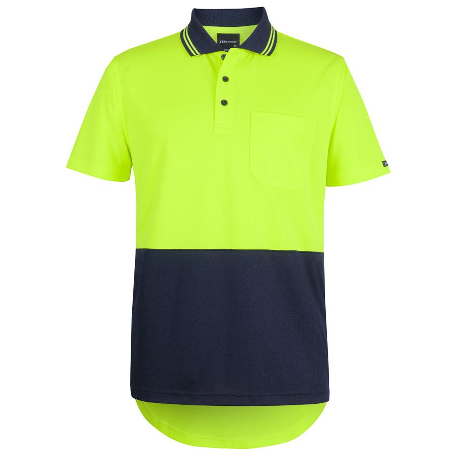 JB's Hi Vis S/S Drop Tail Polo (6HDS) - Ace Workwear