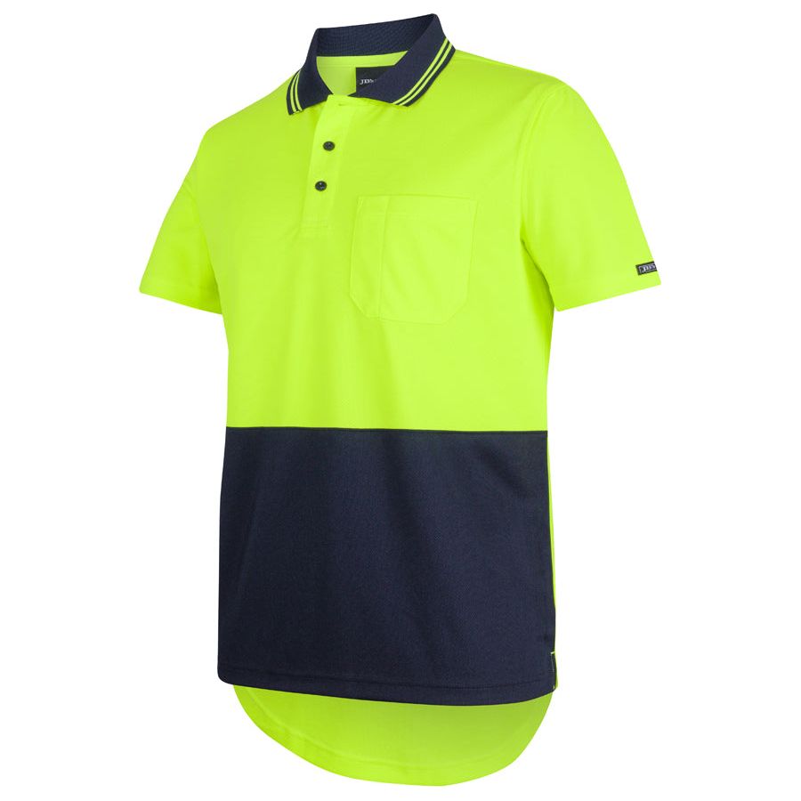 JB's Hi Vis S/S Drop Tail Polo (6HDS) - Ace Workwear